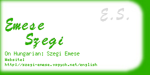 emese szegi business card